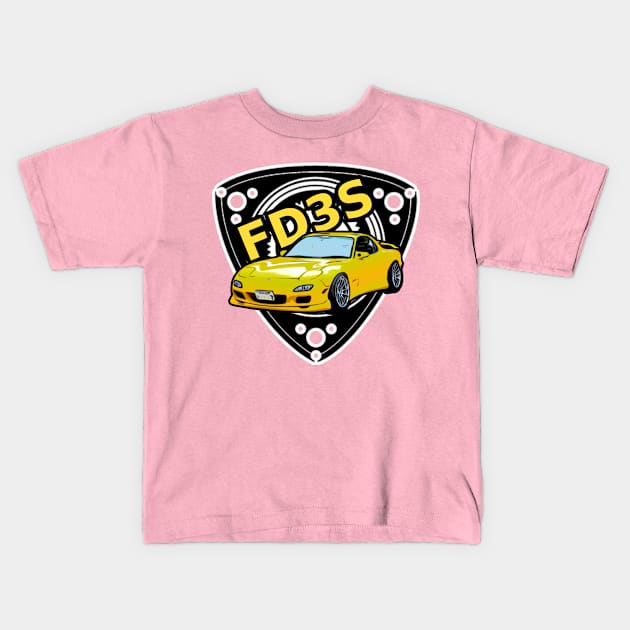 Mazda RX-7 Kids T-Shirt by Gamers Gear